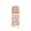 Kojenecká láhev Wonderland New 270 ml Fyziol průtok M Suavinex  - Růžový králík