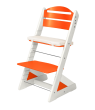 Dětská rostoucí židle Jitro Plus DVOUBAREVNÁ - Oranžová + lněný podsed.