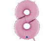 Fóliový balónek pastel růžová 66 cm číslice - 8