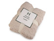Deka plyšová, copánková 150x200 cm - Béžová světlá