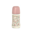 Kojenecká láhev Wonderland New 270 ml Fyziol průtok M Suavinex  - Růžový květ