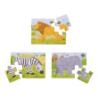 Puzzle 3v1 Bigjigs Toys - Safari zvířátka
