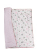 Hrací deka Bomimi 120 x 120 cm bavlna oboustranná - Motýlci růžová