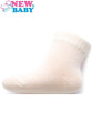 Kojenecké bavlněné ponožky New Baby bílé - Vel. 56