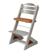 Dětská rostoucí židle Jitro Plus Šedá - Ořech klín + hnědý
