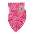 Šátek na krk podšitý Outlast® -  tm. růžová kytky/růžová
