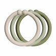 Bibs Loops kroužky 12 ks - Vanilla-sage-olive