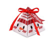 Vánoční dárková krabička pyramida - 10 ks - Sněhulák