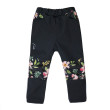 Dětské softshellové kalhoty DUO Spring flowers - černá Esito - Vel. 134