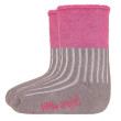 Ponožky froté Outlast® Tm. šedá/růžová - Vel. 20-24 (14-16 cm)