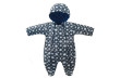 Kombinéza s kapucí na zip podšitá wellsoft Bubliny  Baby Service - Modrá Vel. 74
