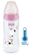 Kojenecká láhev NUK FC+Temperature Control 300 ml BOX-Flow Control savička - Pink