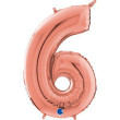 Foliový balonek - Nafukovací číslice Rose Gold 66 cm - 6