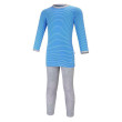Pyžamo DR Outlast® Pruh modrobílý/šedý melír - Vel. 98