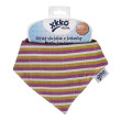 Dětský slintáček Kikko Organic Staré časy  - Violet Stripes 