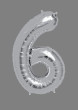 ALBI Nafukovací číslice - Stříbrná 41 cm - Stříbrná 6