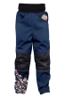Softshellové kalhoty dětské Lišky tmavě modrá Wamu - Vel. 128-134
