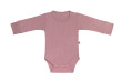 Bavlněné body ROSTOUCÍ dlouhý rukáv Pruhy růžová Baby Service  - Vel. 68