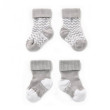 Dětské ponožky Stay-on-Socks Vel. 0 - 6 m 2 páry KipKep - Silver Grey
