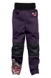 Softshellové kalhoty dětské Sova fialová - Vel. 128-134