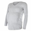 Tričko těhotenské dlouhý rukáv Outlast šedý melír Little Angel - Vel. XL
