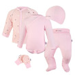 Novorozenecká sada BIO Outlast® UV 50+ Sv. růžová hvězdičky/růžová baby - Vel. 62