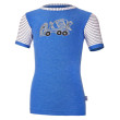 Tričko tenké KR obrázek PRUH UV 50+ Outlast® - modrý melír/pruh bíločerný - Vel. 122