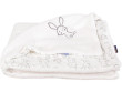 Dětská deka Wellsoft bavlna 100 x 70 cm  - Smetanová/zajíc
