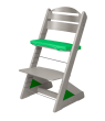 Dětská rostoucí židle Jitro Plus Šedá - Zelený klín + zelený