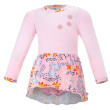 Body šaty tenké DR Outlast® Růžová baby/růžová kytky - Vel. 74