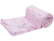 Letní bavlněná deka 100×150 cm - Růžová se zajíčky
