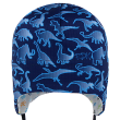 Funkční kojenecká zavazovací čepice Dinosauři Picowinter RDX - Modrá Vel. 2