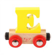 Vagónek dřevěné vláčkodráhy Bigjigs Rail - Písmeno E