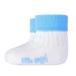 Ponožky froté Outlast® Bílá/sv.modrá - Vel. 10-14 (7-9 cm)