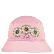 Dívčí letní plátěný klobouk Kopretiny Růžový RDX - Vel. 54