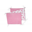 Skládaný mantinel 35 x 150 cm Minky T-tomi - White Pink Clouds