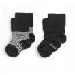 Dětské ponožky Stay-on-Socks Vel. 0 - 6 m 2 páry KipKep - Black Stripes
