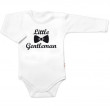 Body dl. rukáv Little Gentleman - bílo/černé Baby Nellys - Vel. 74