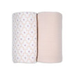 Swaddler Solid Matcha 2 balení 110 x 110 cm Lodger - Powder