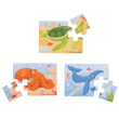 Puzzle 3v1 Bigjigs Toys - Mořská zvířátka