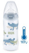 Kojenecká láhev NUK FC+Temperature Control 300 ml BOX-Flow Control savička - Blue