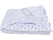 Dětská deka Wellsoft bavlna 100 x 70 cm  - Sv. modrá/list