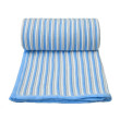 Dětská pletená deka pruhy T-Tomi - White + Blue