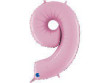 Fóliový balónek pastel růžová 66 cm číslice - 9