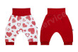 Bavlněné kalhoty buggy Srdce Baby Service - Červené Vel. 86