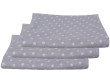 Přebalovací podložka 3 ks Tencel 48 x 80 cm  - šedé puntíky