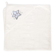 Froté ručník s aplikací a kapuckou 100 x 100 cm   - Star creamy
