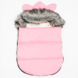 Luxusní zimní fusak s kapucí s oušky New Baby Alex Fleece - Pink