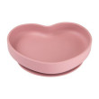 Silikonový talíř s přísavkou Srdce  - Růžový