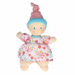 Mini panenka miláček 15 cm - Květovaná růžová čepička